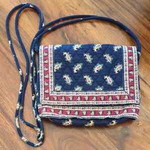 Vera Bradley Navy and Multicolor Quilted Crossbody Bag